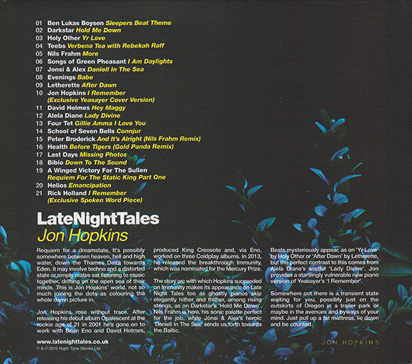 Jon Hopkins : LateNightTales (CD, Ltd, Mixed)