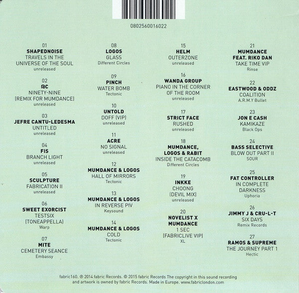Mumdance : Fabriclive 80 (CD, Mixed)