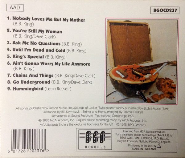 B.B. King : Indianola Mississippi Seeds (CD, Album, RE, RM)