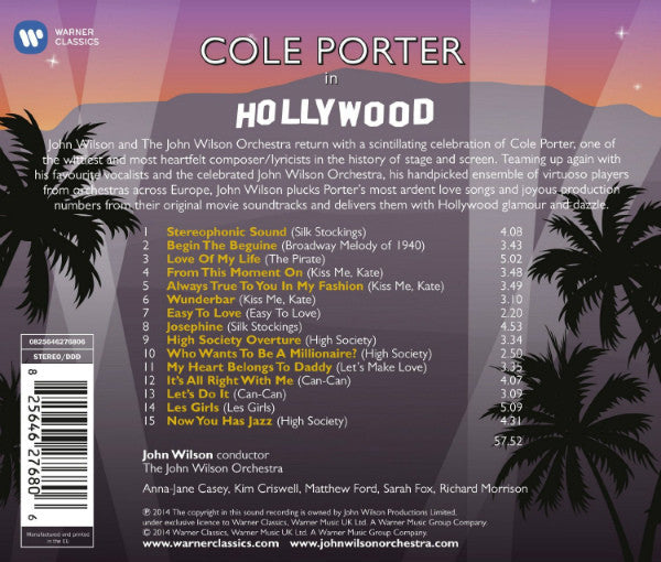 The John Wilson Orchestra : Cole Porter In Hollywood (CD, Album)