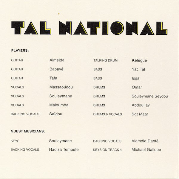 Tal National : Zoy Zoy (CD, Album)