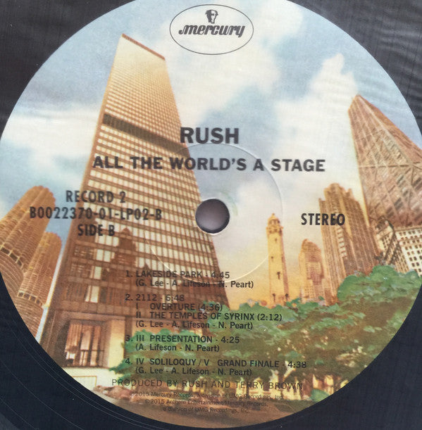 Rush : All The World's A Stage (2xLP, Album, RE, RM, 200)