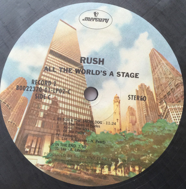 Rush : All The World's A Stage (2xLP, Album, RE, RM, 200)