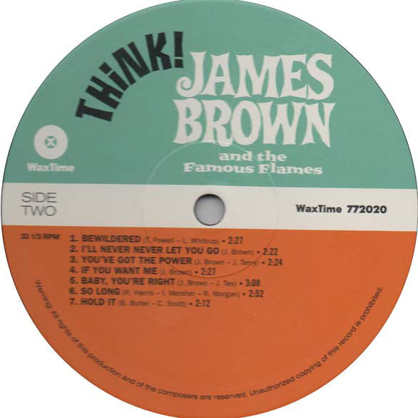 James Brown And His Famous Flames* : Think! (LP, Album, RE, 180)