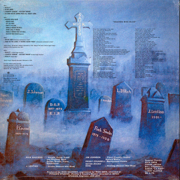 Rick Saucedo : Heaven Was Blue (2xLP, Album, RE, RM)