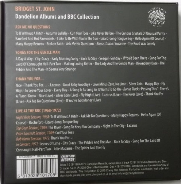 Bridget St. John : Dandelion Albums And BBC Collection (CD, Album, RE, RM + CD, Album, RE, RM + CD, Album,)