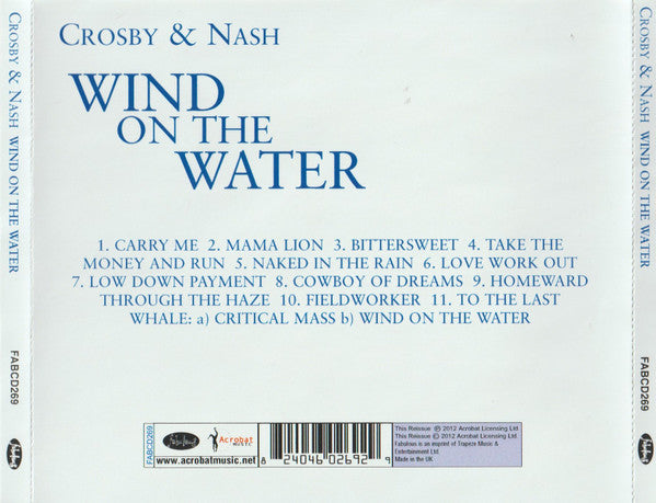Crosby & Nash : Wind On The Water (CD, Album, RE)