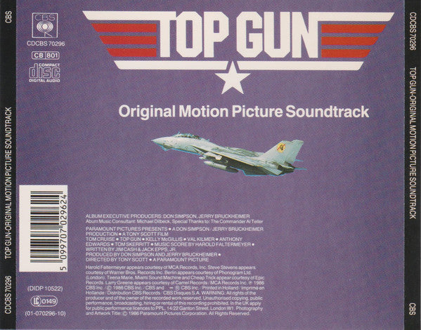 Various : Top Gun - Original Motion Picture Soundtrack (CD, Album)