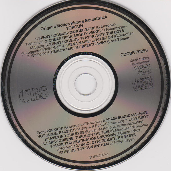 Various : Top Gun - Original Motion Picture Soundtrack (CD, Album)