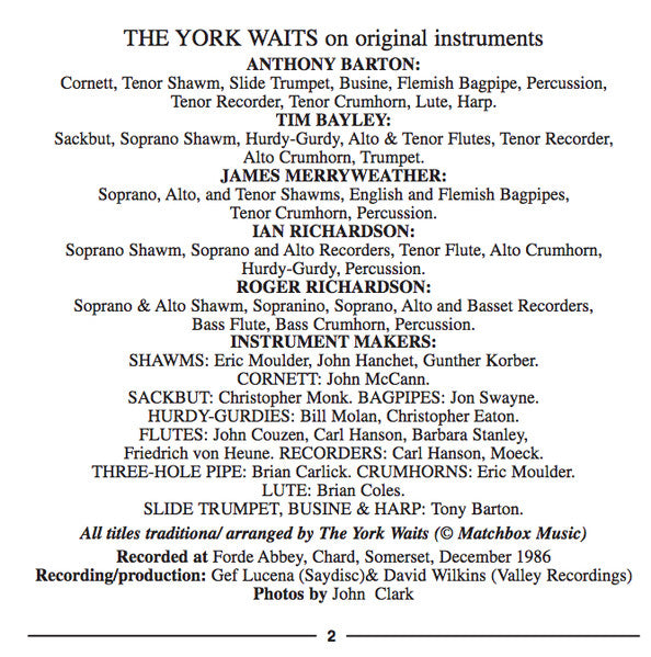 The York Waits : Music From The Time Of Richard The 3rd (CD, Album)