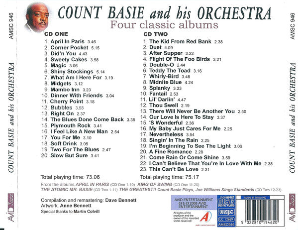 Count Basie Orchestra : Four Classic Albums (2xCD, Comp, Mono, RE, RM)