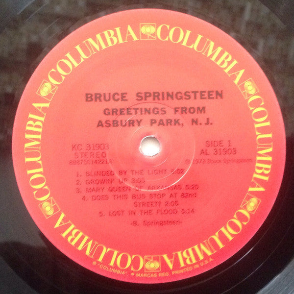 Bruce Springsteen : Greetings From Asbury Park, N.J. (LP, Album, RE, RM, 180)