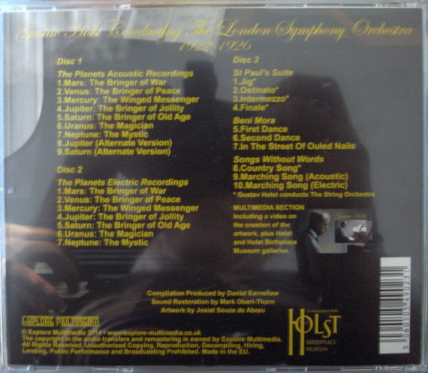 Gustav Holst Conducts London Symphony Orchestra : The Collected Recorded Works Composed, Arranged And Conducted By The Composer (3xCD, Comp, Mono + CD-ROM, Comp, Mono, Enh)