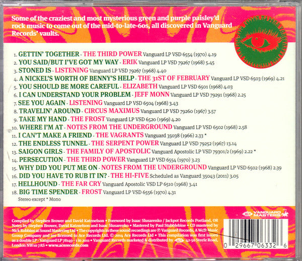 Various : Follow Me Down: Vanguard's Lost Psychedelic Era (1966-1970) (CD, Comp, RE)