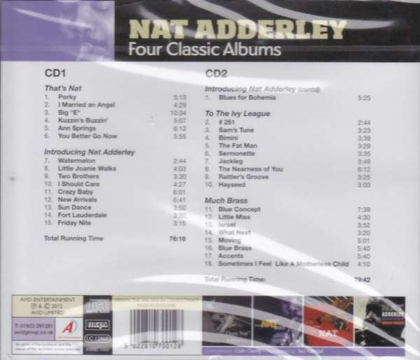 Nat Adderley : Four Classic Albums (2xCD, Comp, RM)