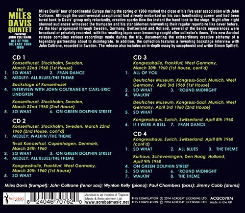 The Miles Davis Quintet : All Of You: The Last Tour 1960 (4xCDr, Comp)