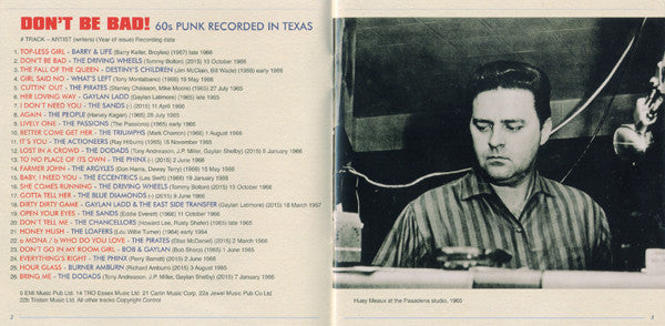 Various : Don't Be Bad! (60s Punk Recorded In Texas) (CD, Comp)
