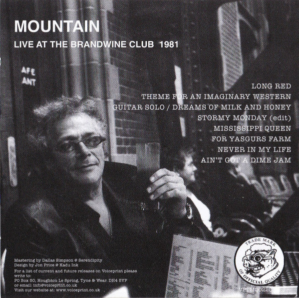 Mountain : Live At The Brandywine Club 1981 (CD, Album)