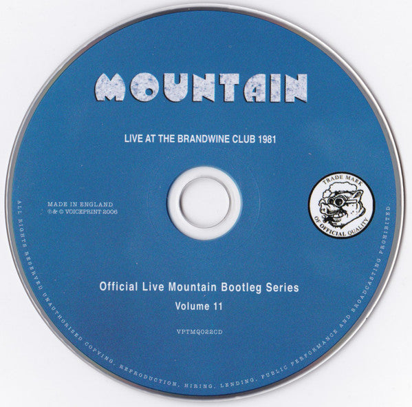 Mountain : Live At The Brandywine Club 1981 (CD, Album)