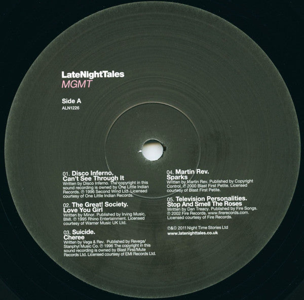MGMT : LateNightTales (2xLP, Comp, Ltd, RM)