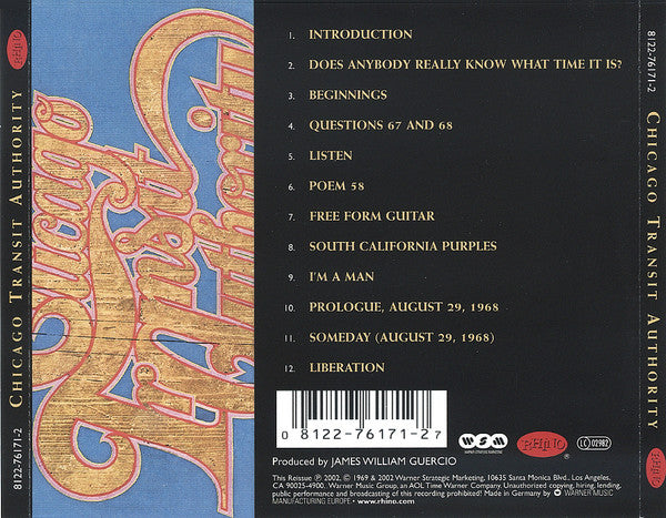 Chicago (2) : Chicago Transit Authority (CD, Album, RE, RM, Jew)