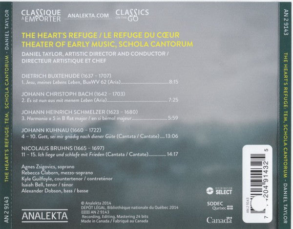 Daniel Taylor (3), Theatre Of Early Music, La Schola Cantorum : Heart's Refuge / Le Refuge Du Coeur (CD, Album)