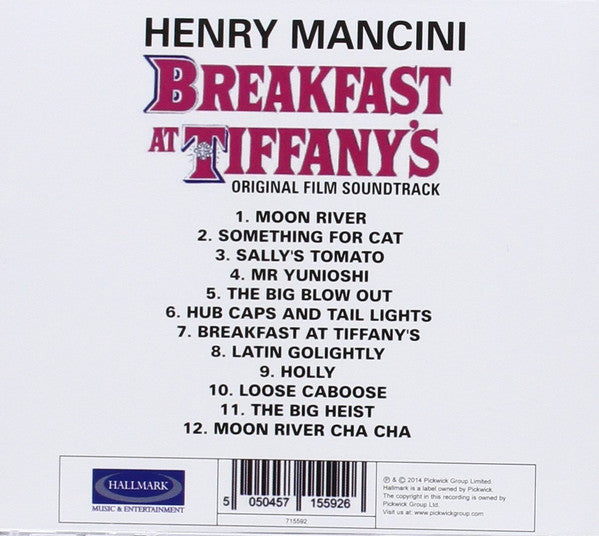 Henry Mancini : Breakfast At Tiffany's (Original Film Soundtrack) (CD, Album, Mono, RE)
