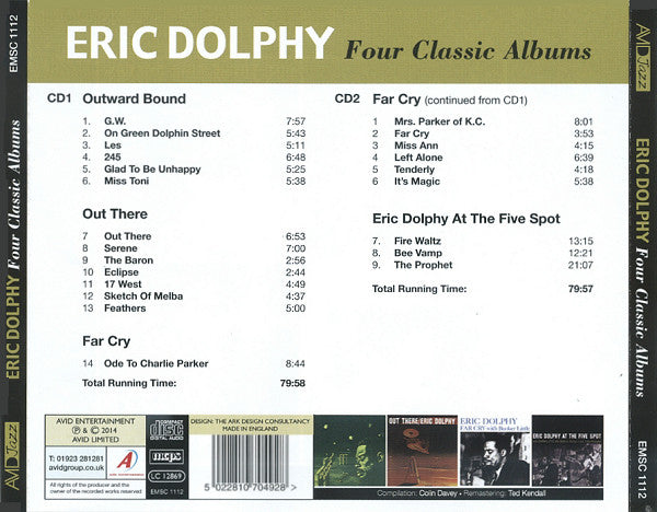 Eric Dolphy : Four Classic Albums (2xCD, Comp, RM)