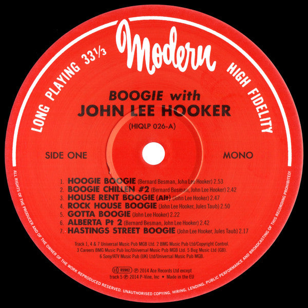 John Lee Hooker : Boogie With John Lee Hooker (LP, Comp, Mono)