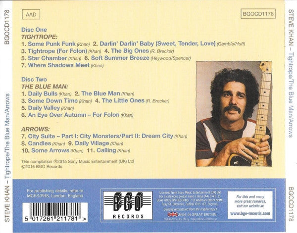 Steve Khan : Tightrope / The Blue Man / Arrows (2xCD, Comp, RM)