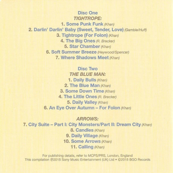 Steve Khan : Tightrope / The Blue Man / Arrows (2xCD, Comp, RM)