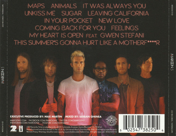 Maroon 5 : V (CD, Album, RE)