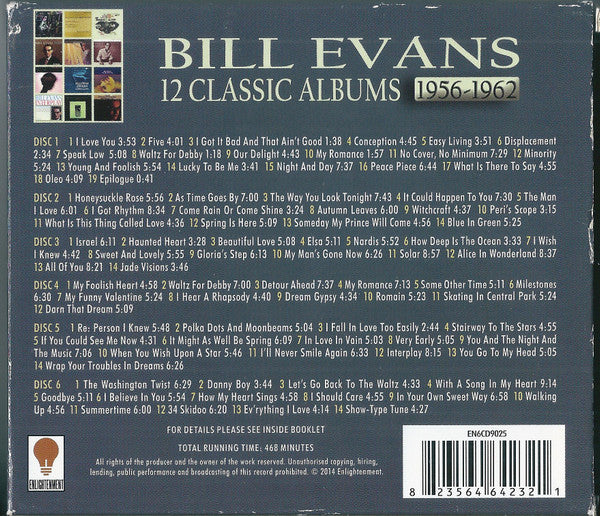 Bill Evans : 12 Classic Albums 1956-1962 (6xCD + Box, Comp)
