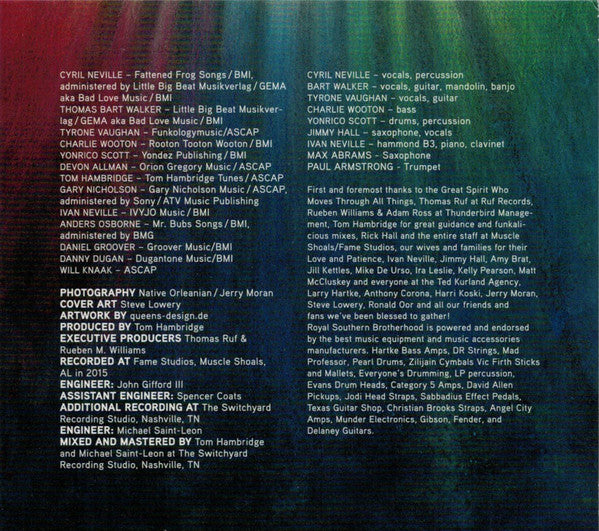 Royal Southern Brotherhood : Don't Look Back (CD, Album)