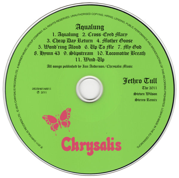 Jethro Tull : Aqualung (The 2011 Steven Wilson Stereo Remix) (40th Anniversary Edition) (CD, Album, RE, RM, Rem)