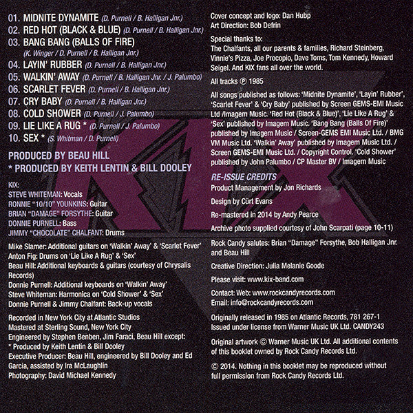 Kix (3) : Midnight Dynamite (CD, Album, RE, RM)