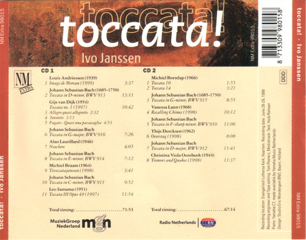 Ivo Janssen (3) : Toccata! (2xCD)