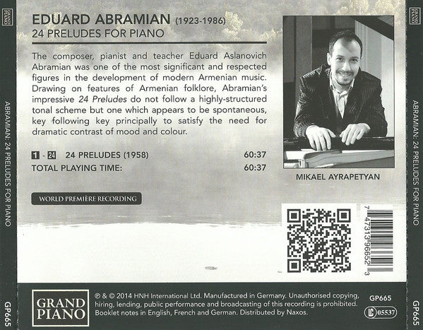 Эдуард Абрамян, Mikael Ayrapetyan : 24 Preludes For Piano (CD, Album)