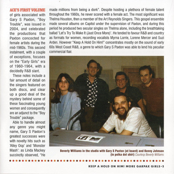 Various : Keep A Hold On Him! More Garpax Girls (CD, Comp, RM)