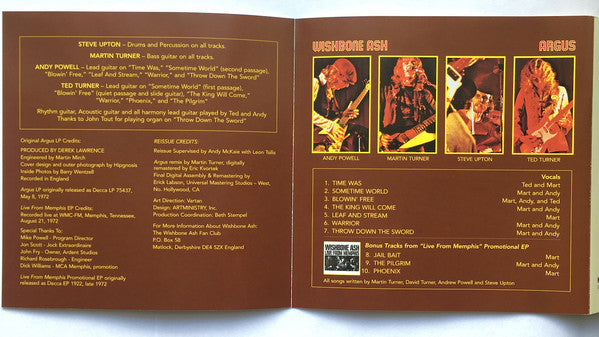 Wishbone Ash : Argus (CD, Album, RE, RM, Rem)
