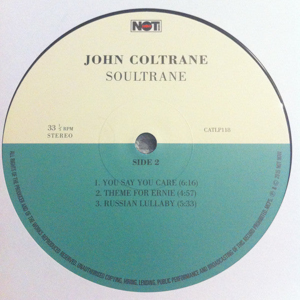 John Coltrane : Soultrane (LP, Album, Mono, RE, 180)