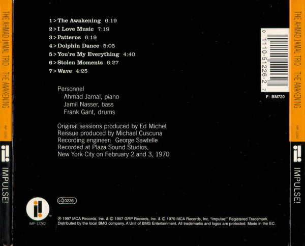 Ahmad Jamal Trio : The Awakening (CD, Album, RE, RM)