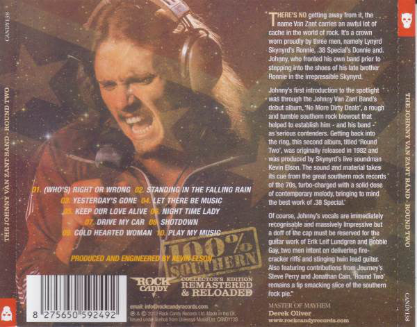The Johnny Van Zant Band* : Round Two (CD, Album, RE, RM)