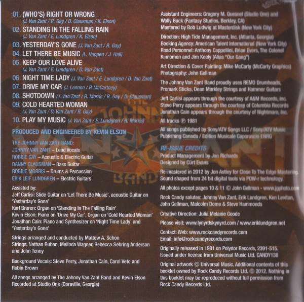 The Johnny Van Zant Band* : Round Two (CD, Album, RE, RM)