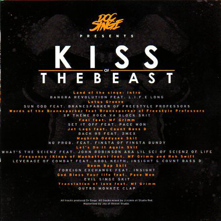 Doc Singe : Kiss Of The Beast (CD, Album)