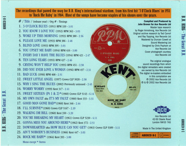 B.B. King : The Vintage Years (4xCD + Box, Comp)