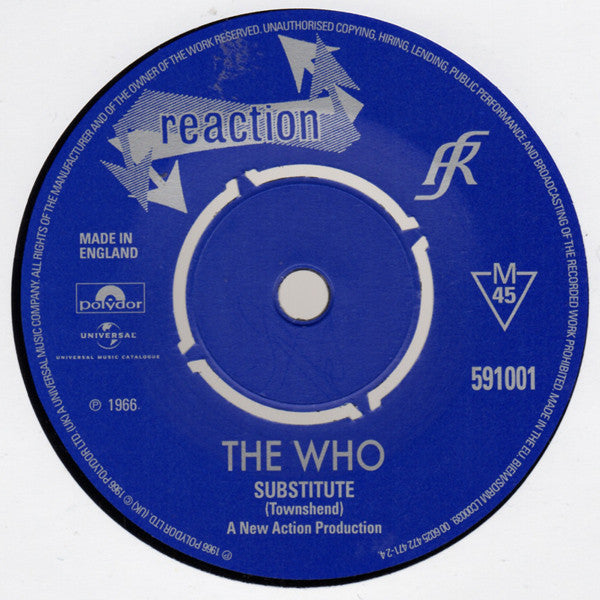 The Who : The Reaction Singles (1966) (4x7", Single + 7", EP + Box, Comp, Mono, RE, RM)