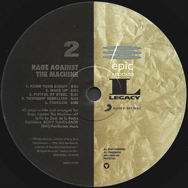 Rage Against The Machine : Rage Against The Machine (LP, Album, RE, RM, 180)