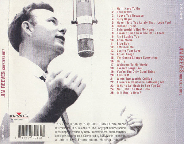 Jim Reeves : Greatest Hits (CD, Comp)