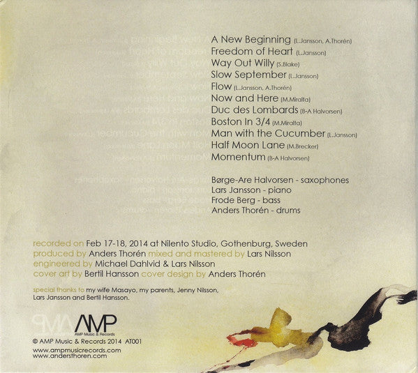 Anders Thorén Quartet : Sources Of Inspiration (CD, Album)